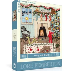 New York Puzzle Co. Loré Pemberton: Merry and Bright Puzzle 500pcs