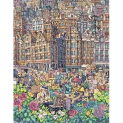 New York Puzzle Co. Max Tilse: 'Dam Charming City Puzzle 1000pcs