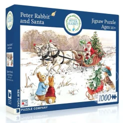 New York Puzzle Co. Peter Rabbit: Peter Rabbit and Santa Puzzle 1000pcs