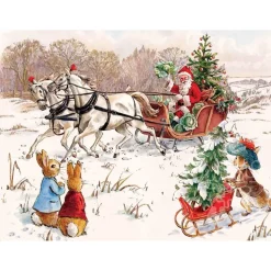 New York Puzzle Co. Peter Rabbit: Peter Rabbit and Santa Puzzle 1000pcs
