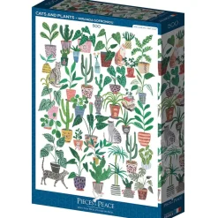 Pieces & Peace Cats and Plants Puzzle 500pcs