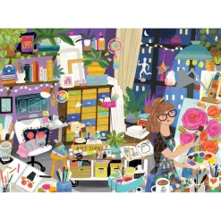 Pieces & Peace My Happy Place is in the Art Studio Puzzle 1500pcs