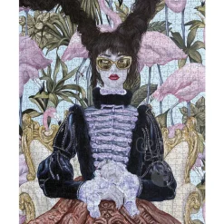 Pomegranate Gámez de Francisco, Carlos: Girl with Pink Flamingos Puzzle 1000pcs