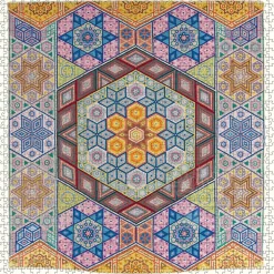 Pomegranate Mosaic Quilt Puzzle 1000pcs