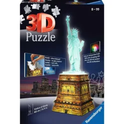 Ravensburger 3D Statue of Liberty Night Edition Puzzle 108pcs