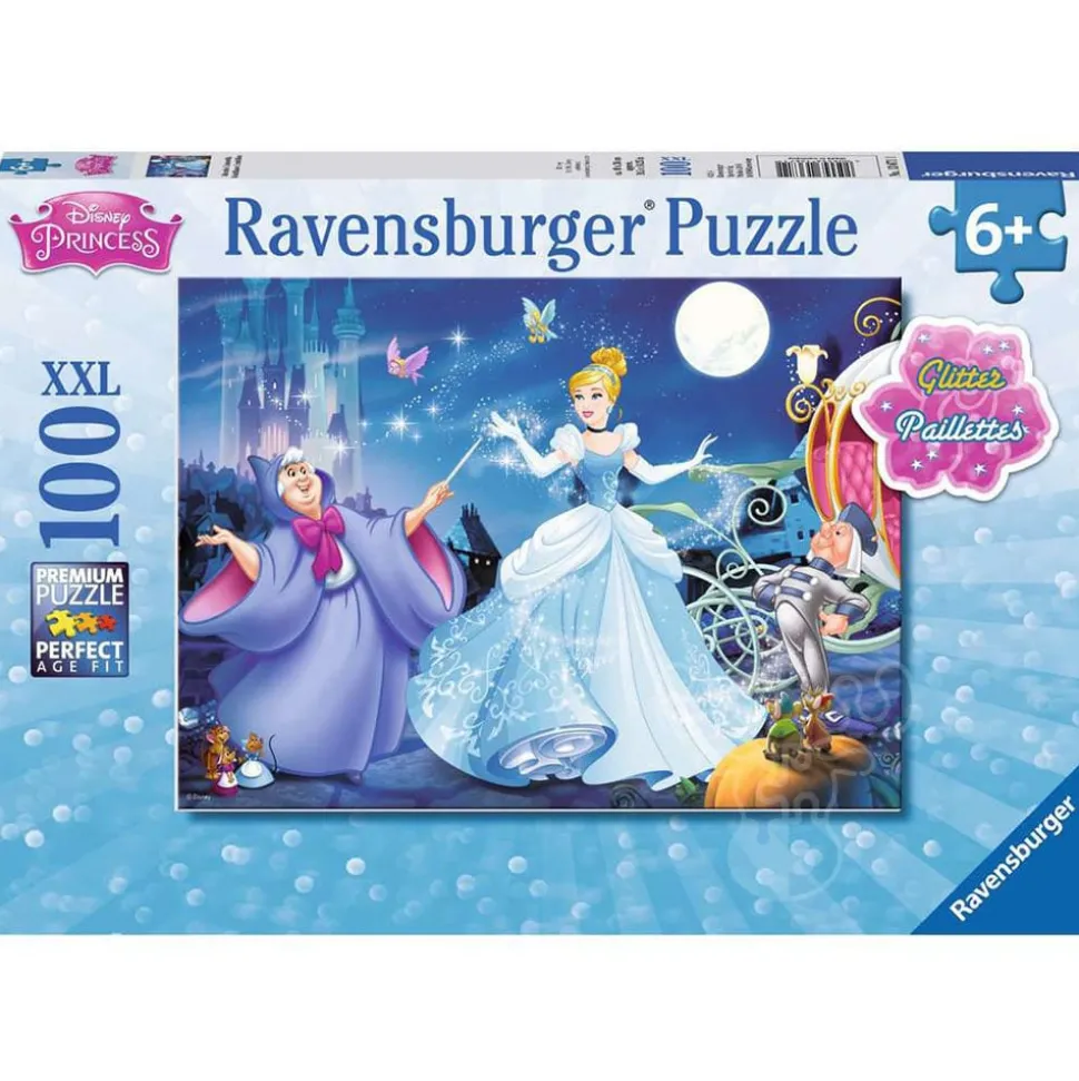 Ravensburger Disney Princess: Adorable Cinderella Glitter Puzzle 100pcs XXL