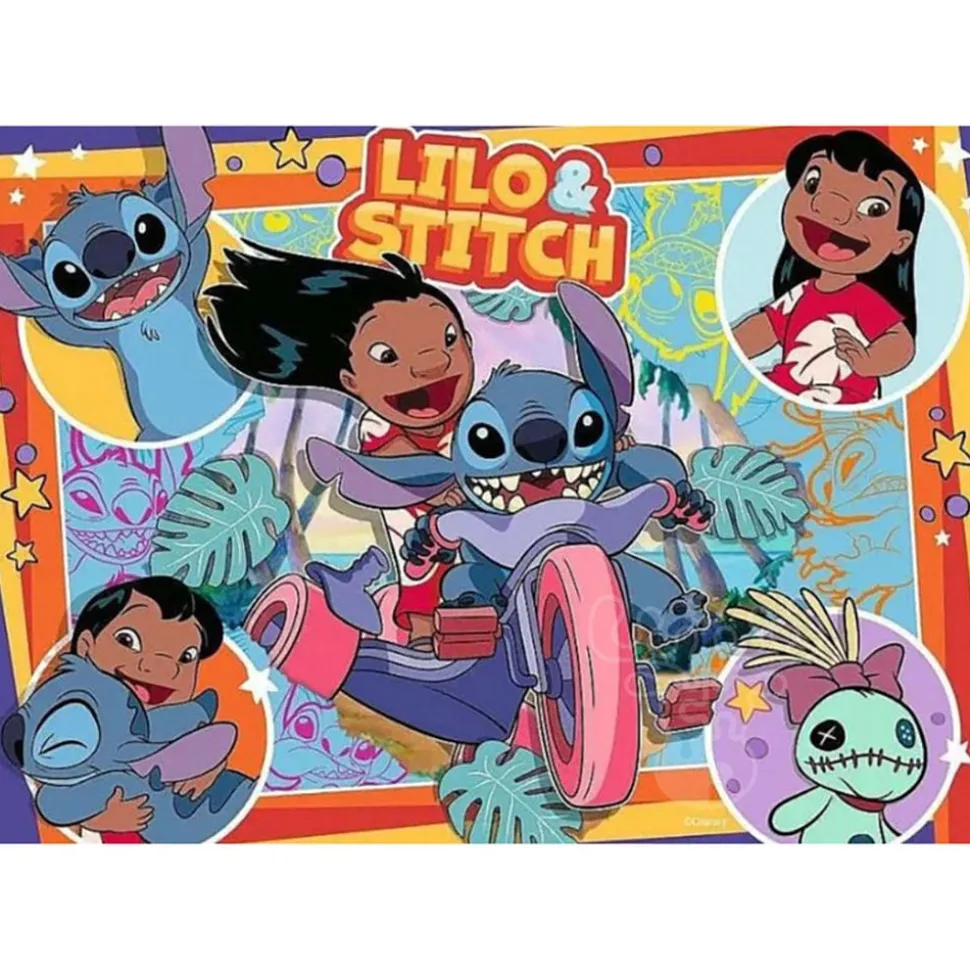Ravensburger Disney Stitch Puzzle 4 x 100pcs Bumper Back
