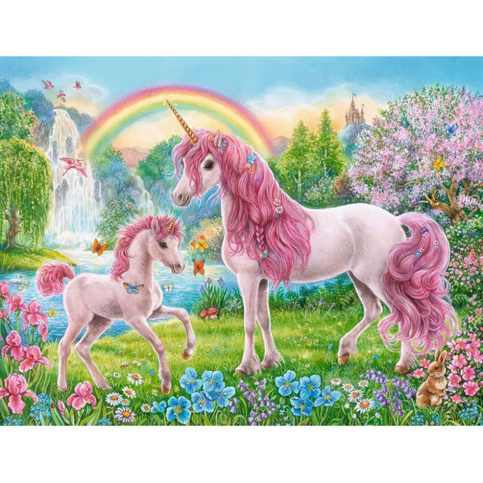 Ravensburger Magical Unicorns Puzzle 100pcs XXL + Coloring Book