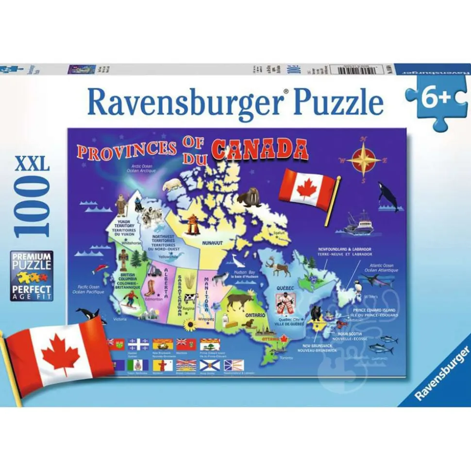 Ravensburger Map of Canada Puzzle 100pcs XXL