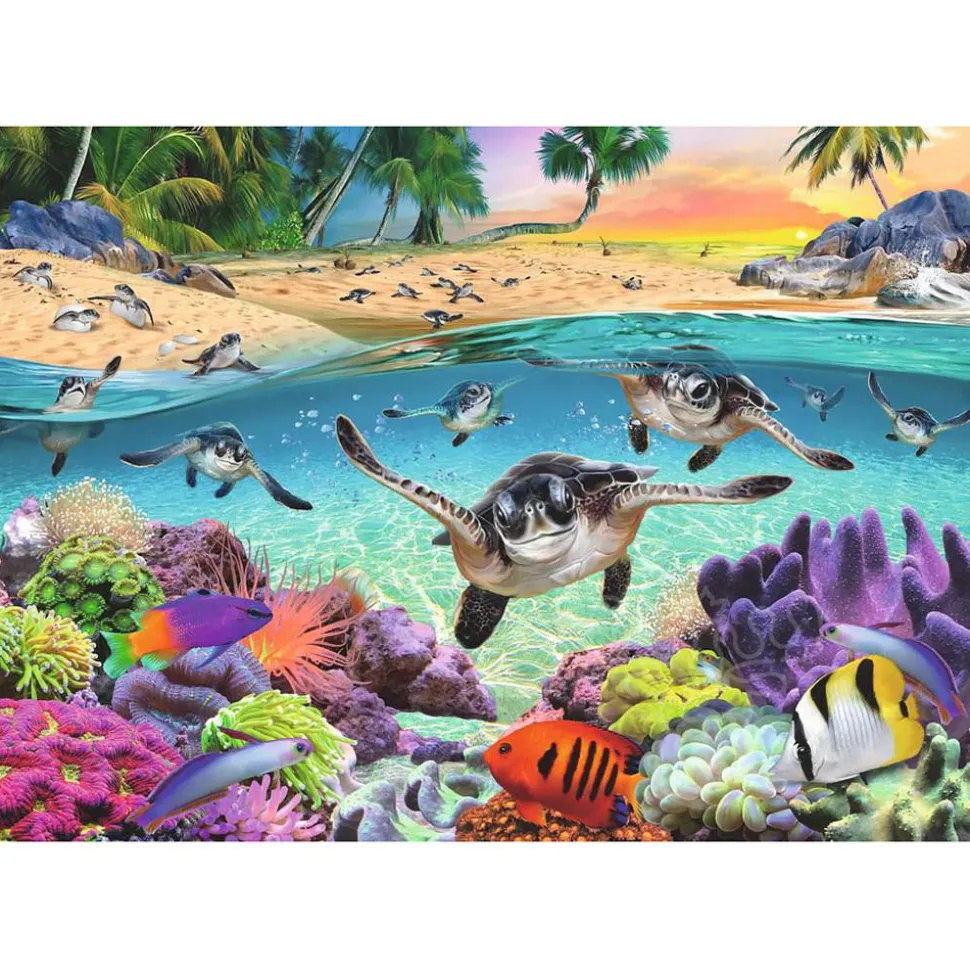 Ravensburger Race of the Baby Sea Turtles Large Format Puzzle 500pcs