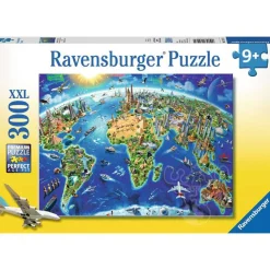 Ravensburger World Landmarks Map Puzzle 300pcs XXL