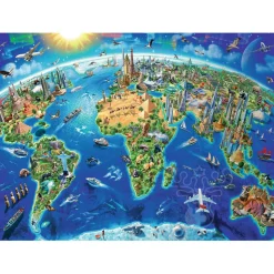 Ravensburger World Landmarks Map Puzzle 300pcs XXL