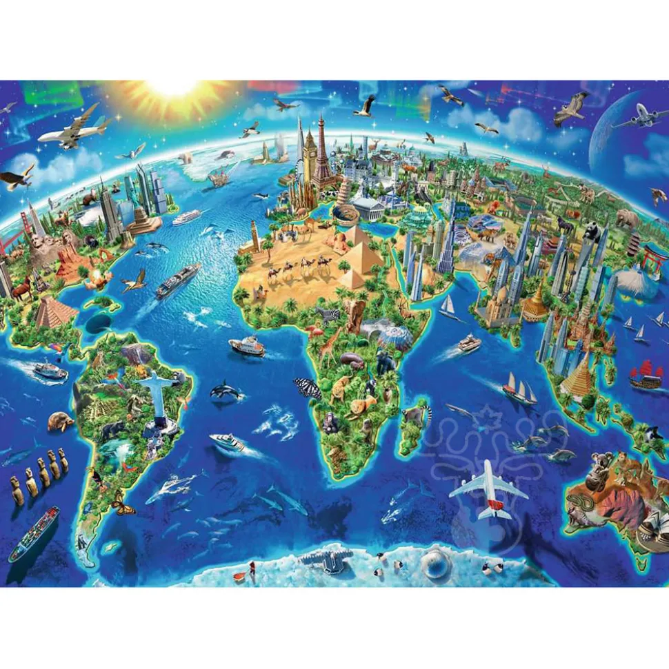 Ravensburger World Landmarks Map Puzzle 300pcs XXL