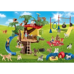 Schmidt Happy Dogs Puzzle 40pcs includes 1 Schleich Animal