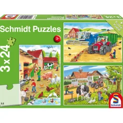 Schmidt On the Farm Puzzle 3 x 24pcs