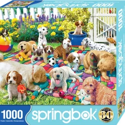 Springbok Playful Pups on Parade Puzzle 1000pcs