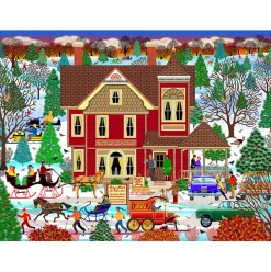 Springbok Winter Bed and Breakfast Puzzle 500pcs