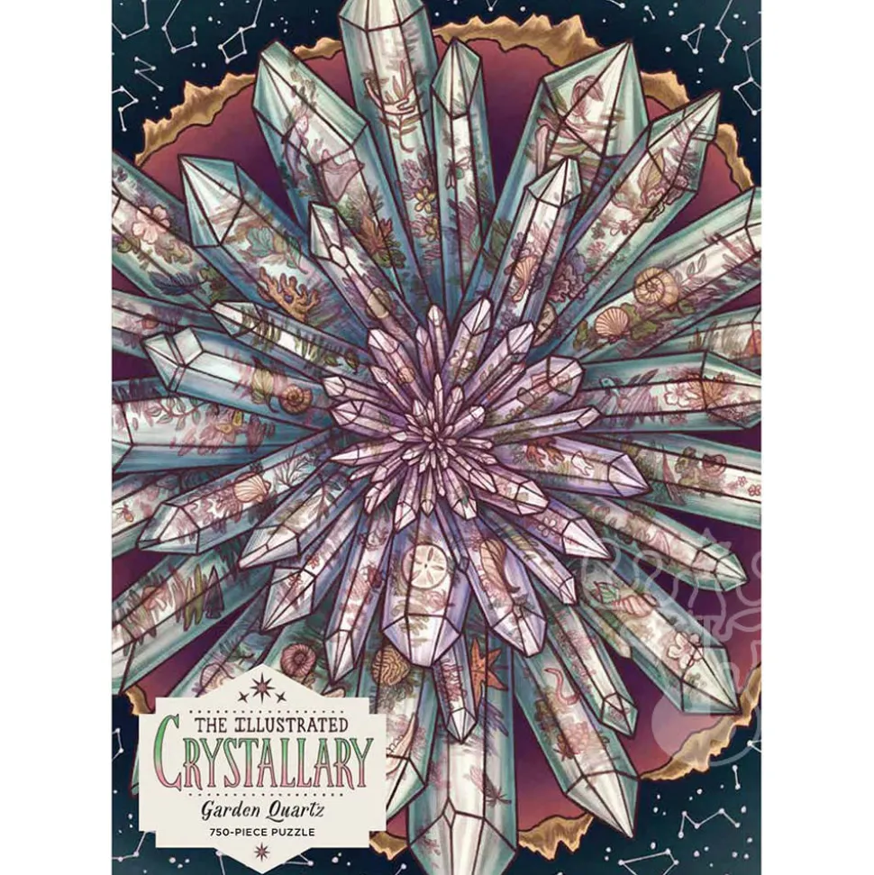 Storey The Illustrated Crystallary: Garden Quartz Puzzle 750pcs
