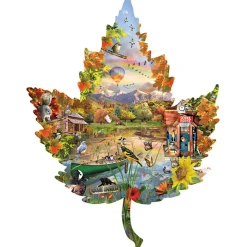 SunsOut Autumn Shoreline Shaped Puzzle 1000pcs