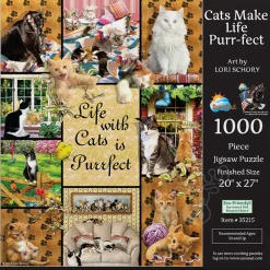 SunsOut Cats Make Life Purr-fect Puzzle 1000pcs