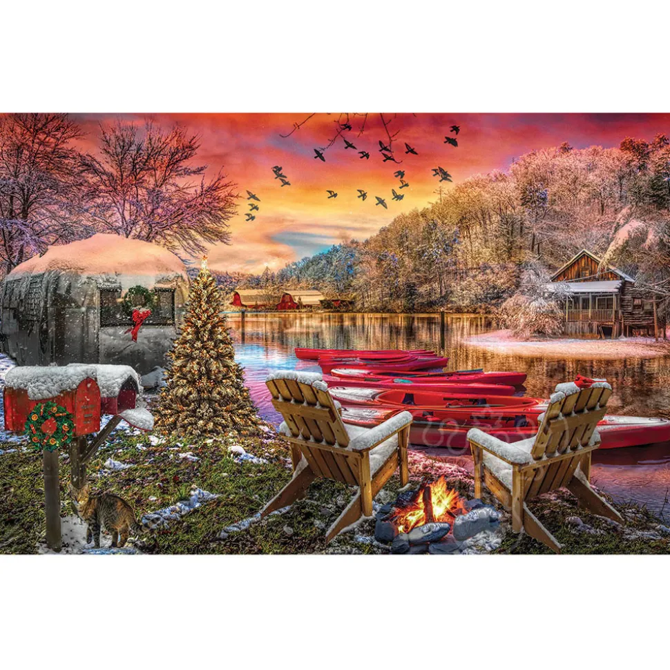 SunsOut Christmas Eve Camping Puzzle 1000pcs