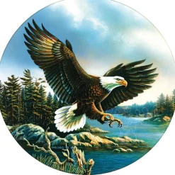 SunsOut Eagle Landing Round Puzzle 500pcs