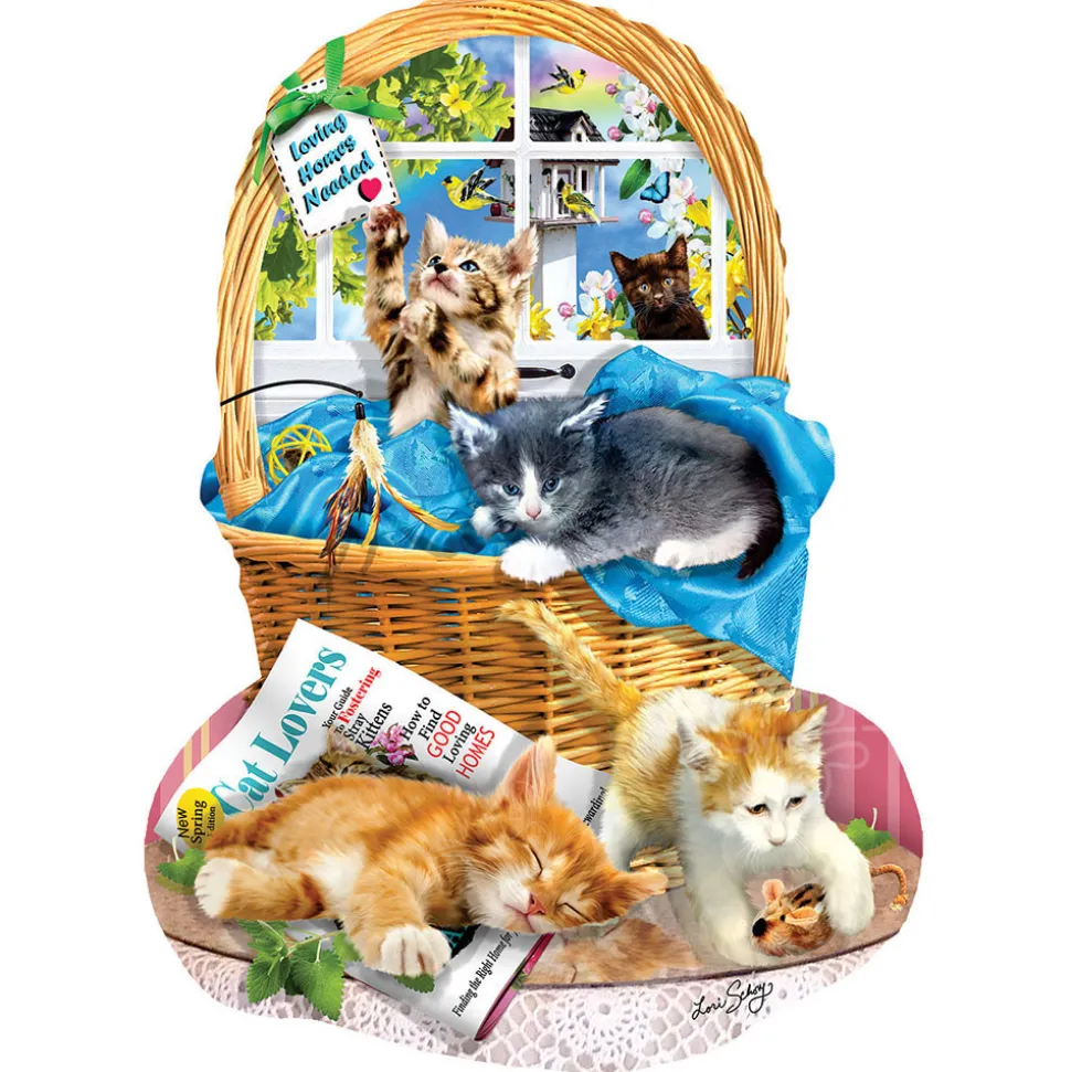 SunsOut Free Kitties Shaped Puzzle 1000pcs
