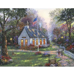 SunsOut Mincy Schoolhouse Puzzle 500pcs