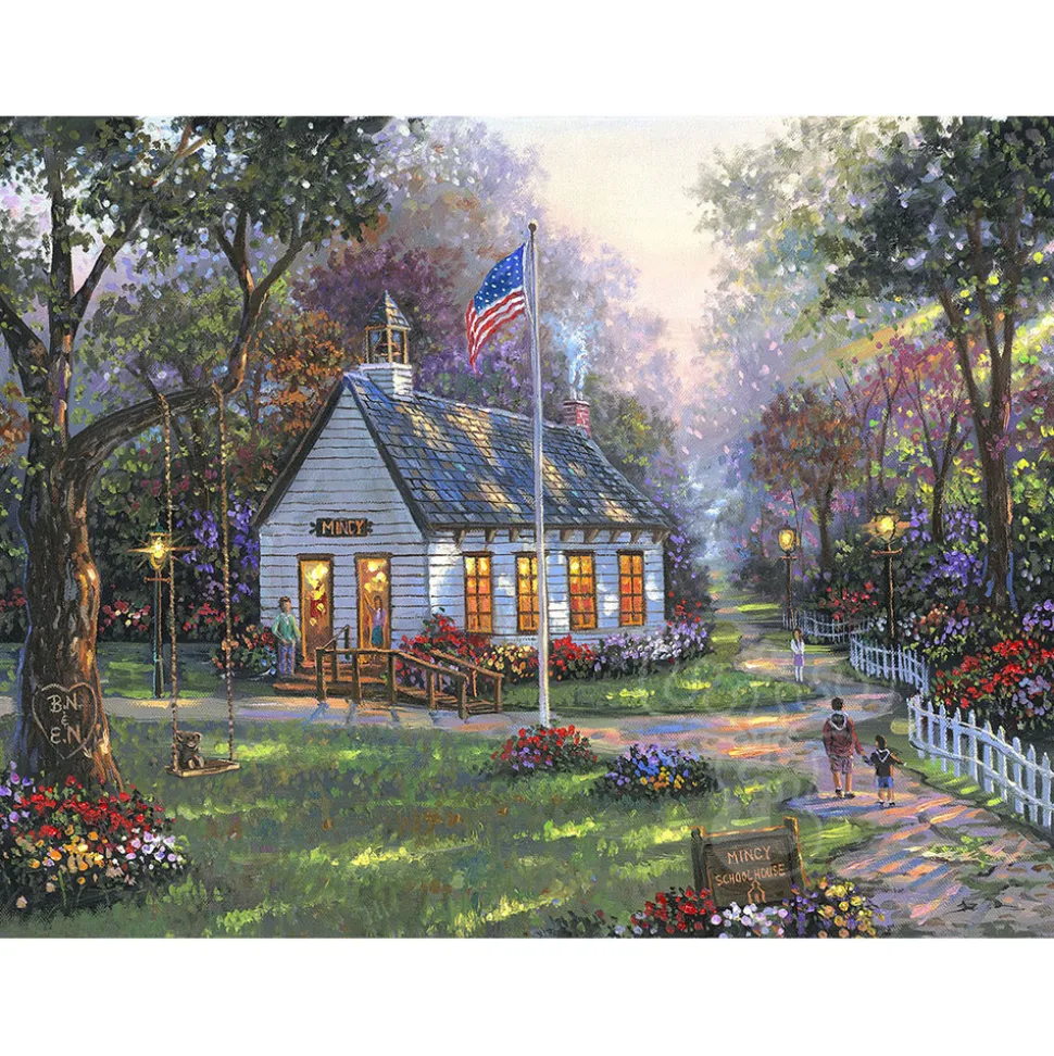 SunsOut Mincy Schoolhouse Puzzle 500pcs