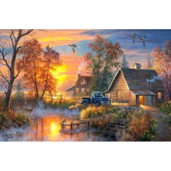 SunsOut Misty Cabin Puzzle 1000pcs