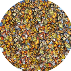 SunsOut Monarch Frenzy Round Puzzle 1000pcs