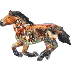 SunsOut Pasture Sunset Shaped Puzzle 800pcs