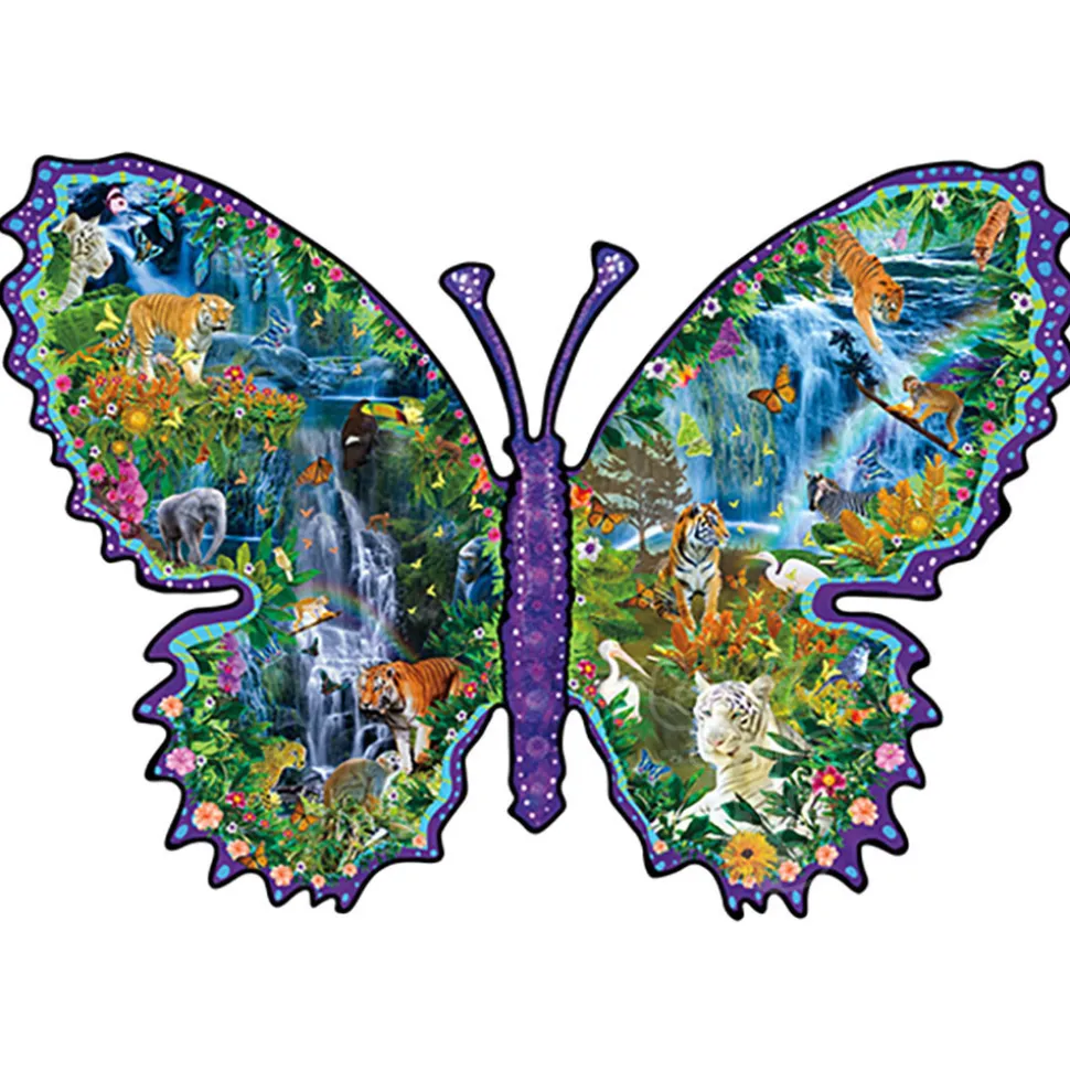 SunsOut Rainforest Butterfly Shaped Puzzle 1000pcs