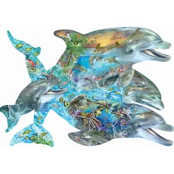 SunsOut Song of the Dolphins Shaped Puzzle 1000pcs