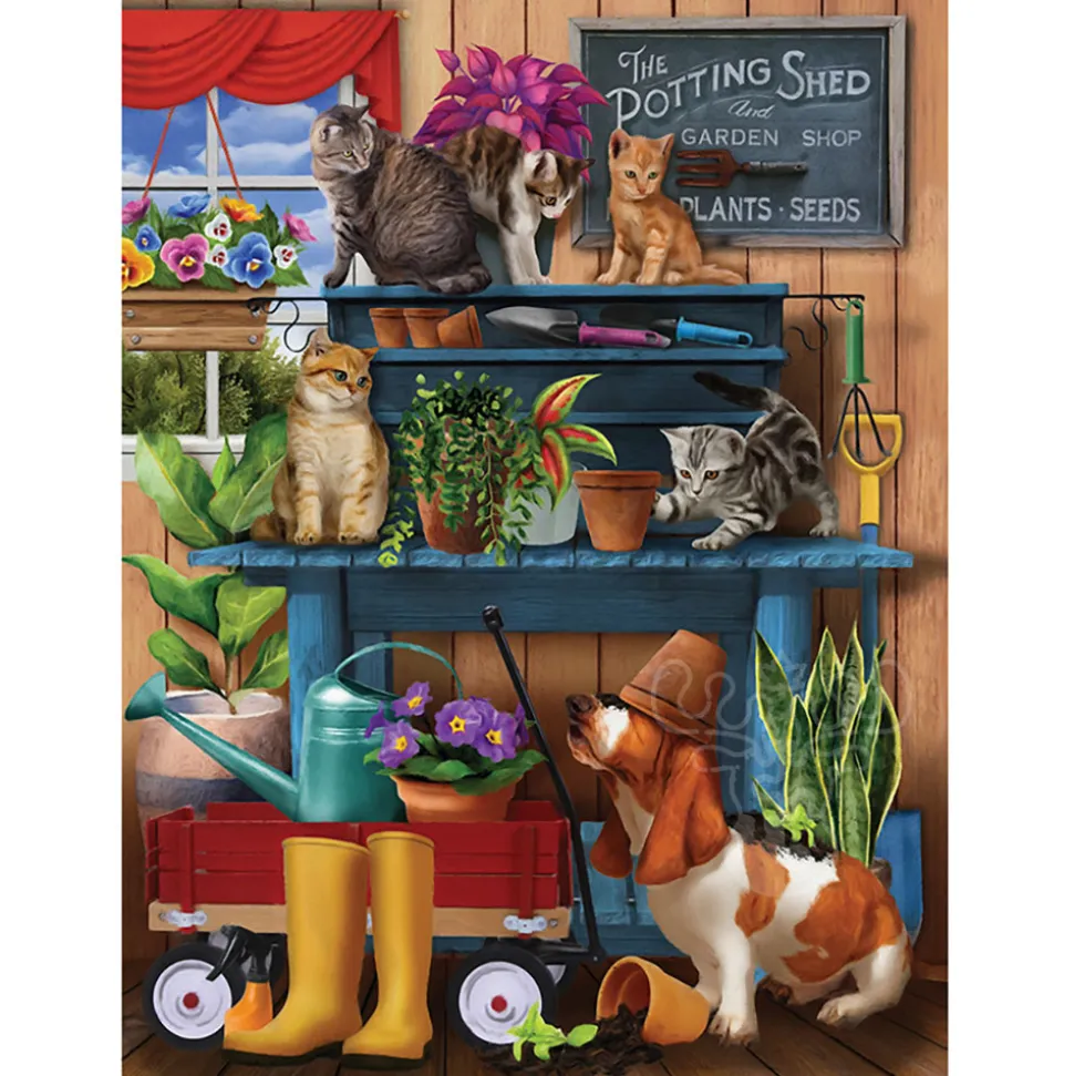 SunsOut Trouble in the Potting Shed Puzzle 1000pcs