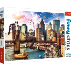 Trefl Funny Cities: Cats in New York Puzzle 1000pcs