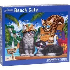 Vermont Christmas Co. Beach Cats Puzzle 1000pcs