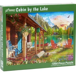 Vermont Christmas Co. Cabin by the Lake Puzzle 1000pcs RETIRED