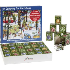 Vermont Christmas Co. Camping for Christmas Advent Calendar Puzzle 1000pcs