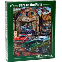 Vermont Christmas Co. Cars on the Farm Puzzle 1000pcs