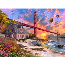 Vermont Christmas Co. Golden Gate Sunset Puzzle 1000pcs