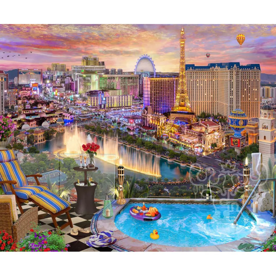 Vermont Christmas Co. Las Vegas Twilight Puzzle 1000pcs
