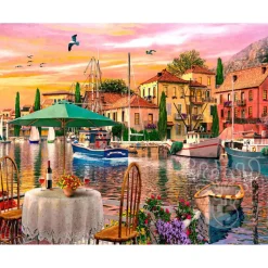Vermont Christmas Co. Sunset Harbor Puzzle 1000pcs