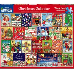 White Mountain Christmas Calendar Puzzle 1000pcs