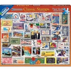 White Mountain Classic Stamps Puzzle 500pcs RETIRED