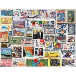 White Mountain Classic Stamps Puzzle 500pcs RETIRED