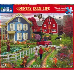 White Mountain Country Farm Life Puzzle 1000pcs