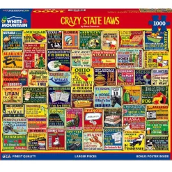 White Mountain Crazy State Laws Puzzle 1000pcs