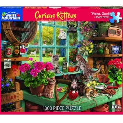 White Mountain Curious Kittens Puzzle 1000pcs
