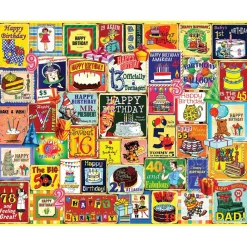 White Mountain Happy Birthday Puzzle 1000pcs